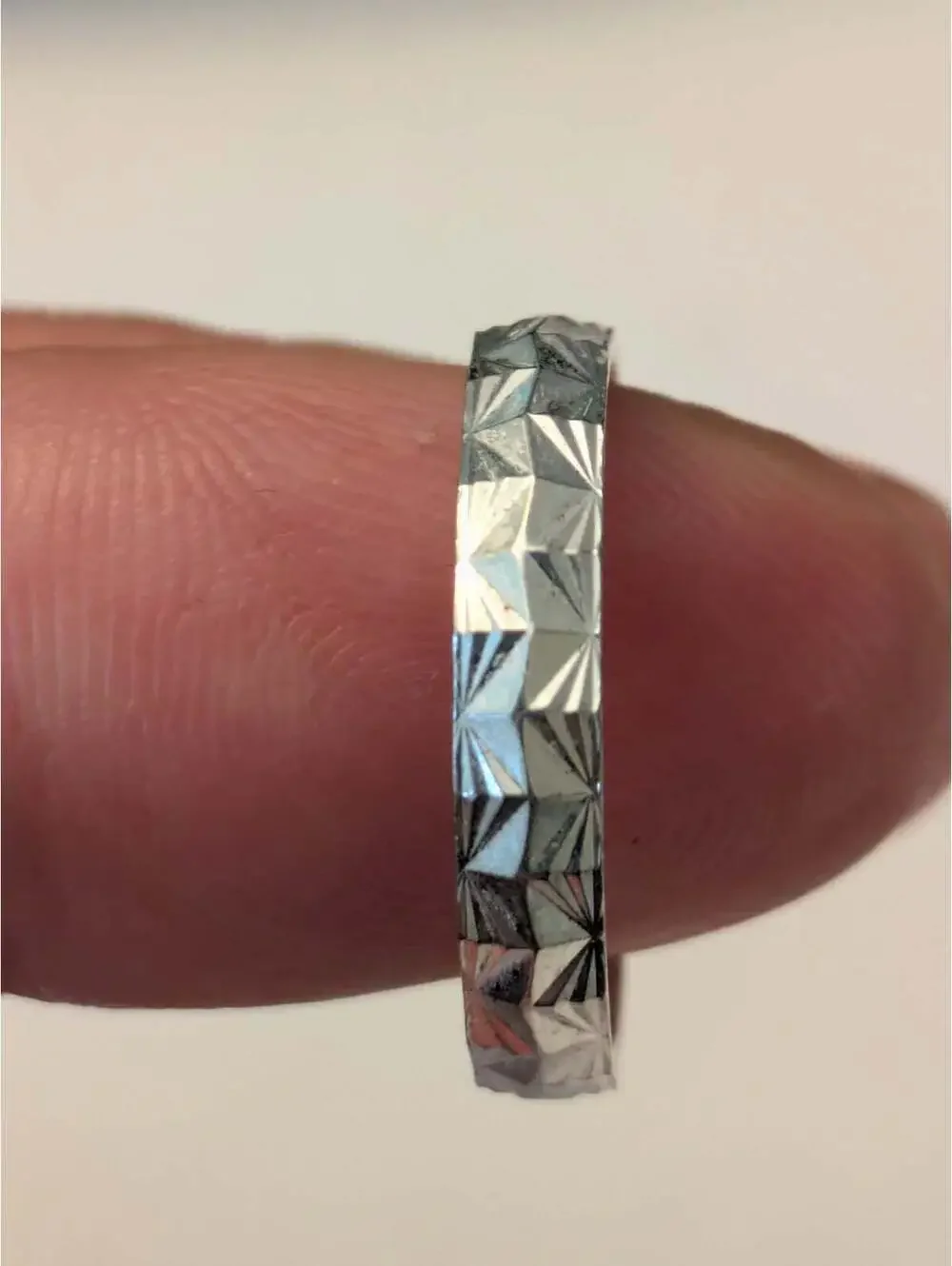 1960's italian sterling silver starburst band ring